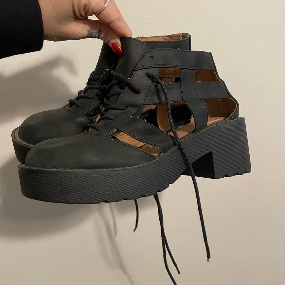 Jefferey Campbell cut out booties vintage